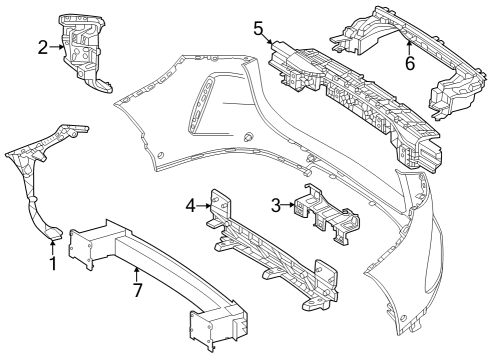 2023 Mercedes-Benz EQE 350+ SUV Bumper & Components - Rear Diagram 4