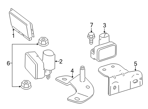 Sending Unit Bracket Diagram for 212-545-15-40