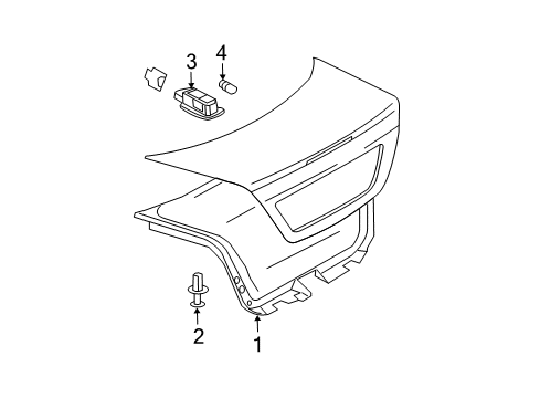 2006 Mercedes-Benz E350 Interior Trim - Trunk Lid Diagram