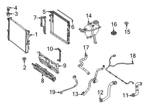 2023 Mercedes-Benz GLE350 Radiator & Components Diagram