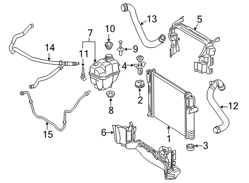 Lower Hose Diagram for 211-501-54-82