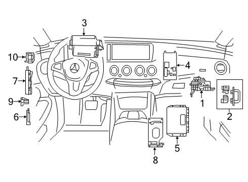 Control Module Diagram for 222-900-42-21