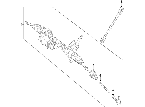 2019 Mercedes-Benz GLE43 AMG Steering Column & Wheel, Steering Gear & Linkage Diagram 5