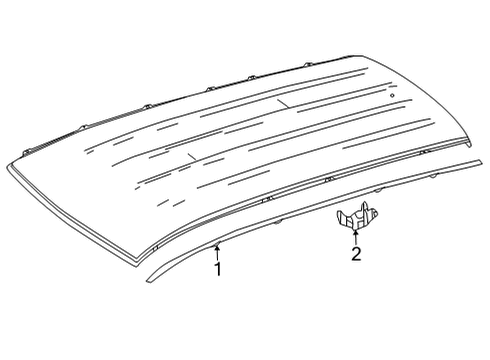 2022 Mercedes-Benz GLC300 Exterior Trim - Roof Diagram 3