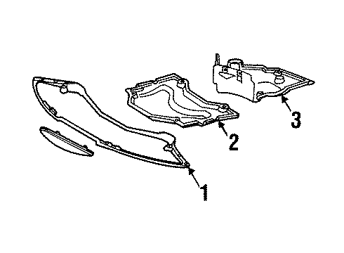 1997 Mercedes-Benz S600 Splash Shields, Body Diagram