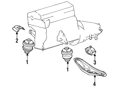 1987 Mercedes-Benz 300E Engine Mounting Diagram