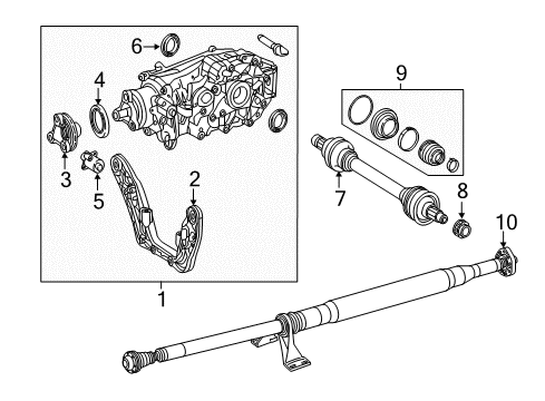 Axle Assembly Diagram for 246-350-96-00-64