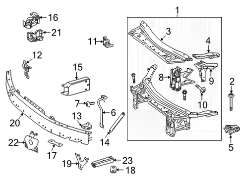 2020 Mercedes-Benz GLC300 Radiator Support Diagram 2