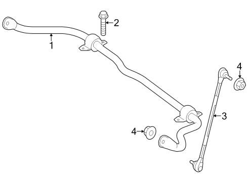 2022 Mercedes-Benz EQB 300 Stabilizer Bar & Components  Diagram