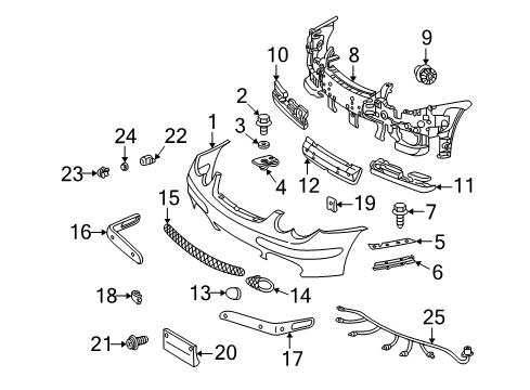 License Bracket Diagram for 203-885-11-81