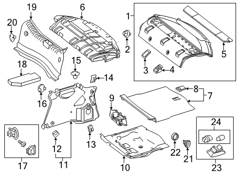 2016 Mercedes-Benz CLA250 Interior Trim - Rear Body Diagram