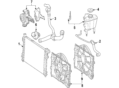 Water Pump Diagram for 113-200-03-01-80