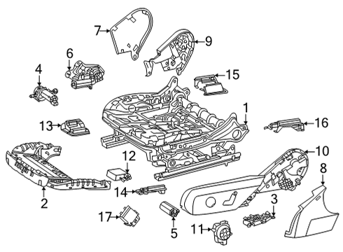 2024 Mercedes-Benz C43 AMG Tracks & Components Diagram