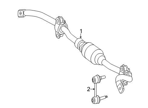 2017 Mercedes-Benz GLS350d Stabilizer Bar & Components - Rear