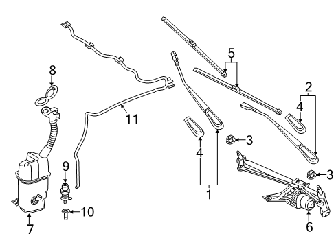 2022 Mercedes-Benz A220 Wipers Diagram