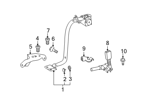 2006 Mercedes-Benz CLK350 Seat Belt Diagram 3