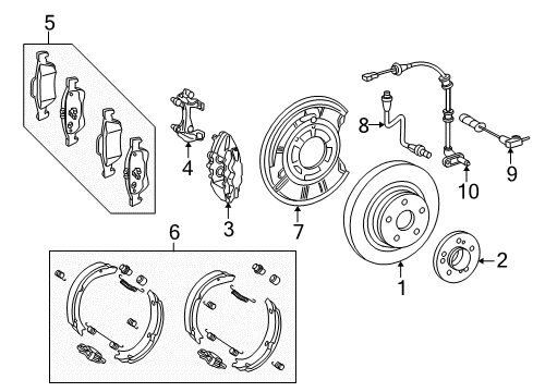 2014 Mercedes-Benz C250 Rear Brakes Diagram 1