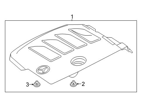 2023 Mercedes-Benz GLC300 Engine Appearance Cover Diagram 2