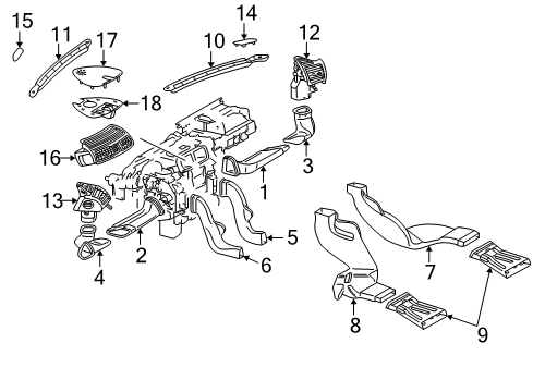 2004 Mercedes-Benz C32 AMG Ducts Diagram