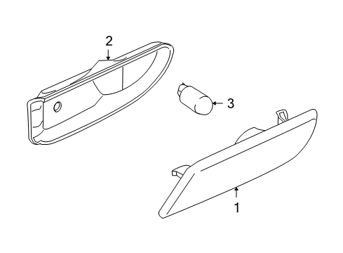 2013 Mercedes-Benz S550 Side Marker Lamps, Electrical Diagram