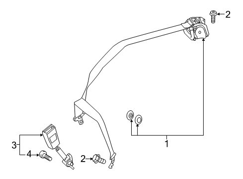 2021 Mercedes-Benz C63 AMG Seat Belt, Body Diagram 6