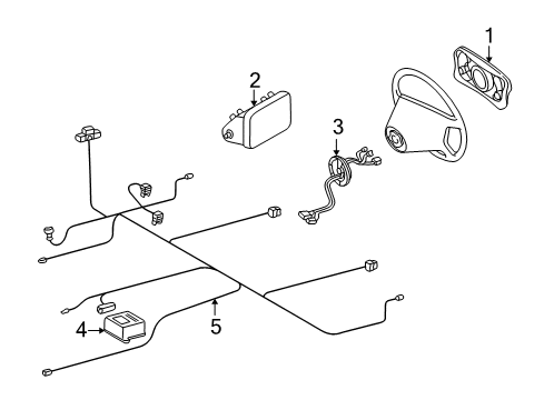 1995 Mercedes-Benz C220 Air Bag Components Diagram