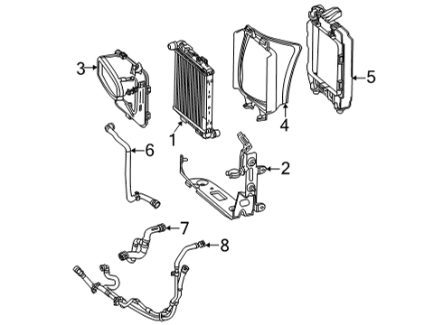 2023 Mercedes-Benz GLE53 AMG Radiator & Components Diagram 2