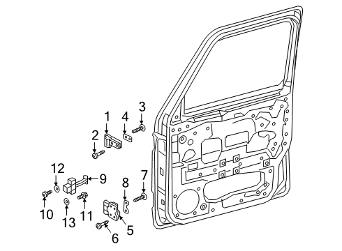 Lower Hinge Plate Diagram for 463-723-20-00