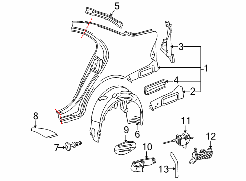 2009 Mercedes-Benz CLS63 AMG Fuel Door, Electrical Diagram