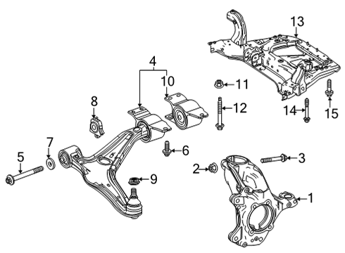 2022 Mercedes-Benz GLB250 Front Suspension Components, Lower Control Arm, Ride Control, Stabilizer Bar