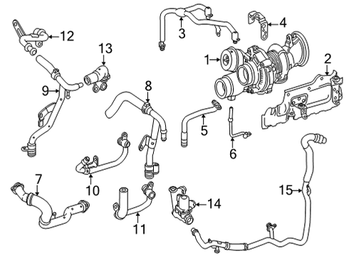 2020 Mercedes-Benz AMG GT 63 S Turbocharger & Components Diagram