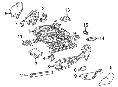 2021 Mercedes-Benz GLE63 AMG S Lumbar Control Seats Diagram 1