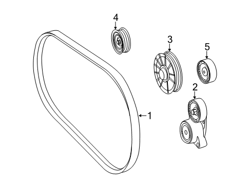 2013 Mercedes-Benz GL450 Belts & Pulleys, Maintenance Diagram