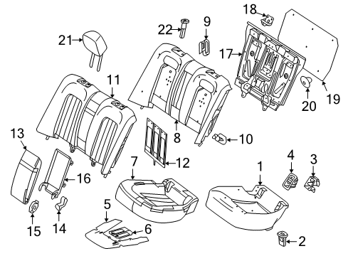 Armrest Panel Diagram for 204-923-00-22-7E94