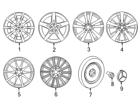 Wheel, Alloy Diagram for 172-401-14-00-7X44