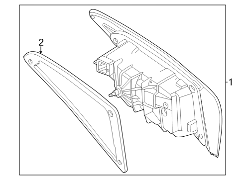 Rear Lamp Assembly Gasket Diagram for 167-826-19-00