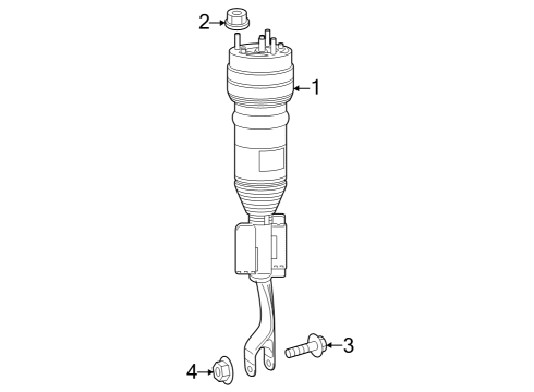 2024 Mercedes-Benz EQS 580 SUV Struts & Components  Diagram