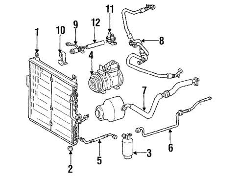 1993 Mercedes-Benz 300TE Air Conditioner Diagram 1