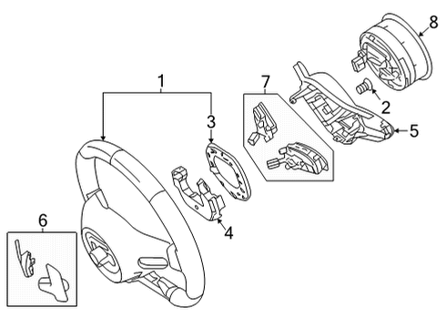 2021 Mercedes-Benz GLA35 AMG Steering Column & Wheel, Steering Gear & Linkage Diagram 8