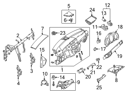 Defroster Grille Diagram for 212-831-04-59-7K43