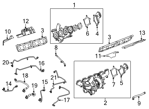 2019 Mercedes-Benz S65 AMG Exhaust Manifold Diagram 1