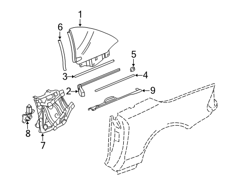 Belt Molding Diagram for 230-690-10-80