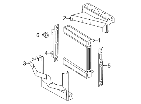 2015 Mercedes-Benz ML63 AMG Radiator & Components Diagram 1