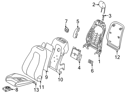 2022 Mercedes-Benz GLB250 Passenger Seat Components