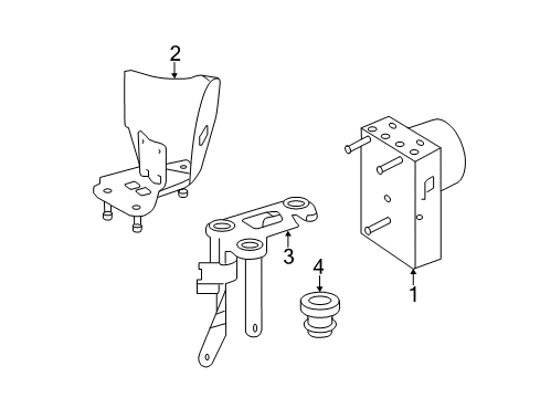 2009 Mercedes-Benz R350 Anti-Lock Brakes Diagram 1