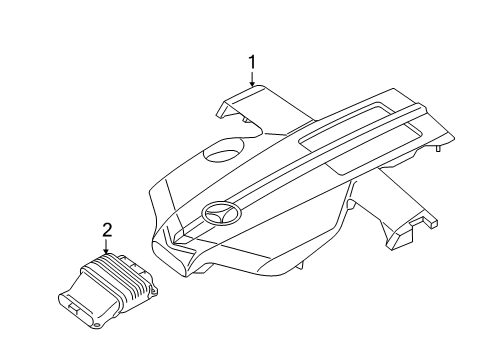 2019 Mercedes-Benz S560e Engine Appearance Cover Diagram