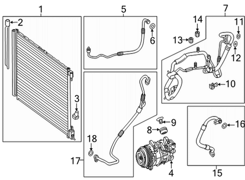 2021 Mercedes-Benz E350 A/C Condenser, Compressor & Lines