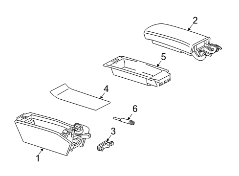 2008 Mercedes-Benz SL600 Center Console Diagram