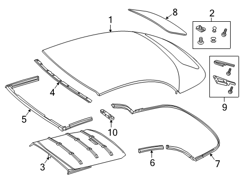 2018 Mercedes-Benz S560 Top Cover & Components