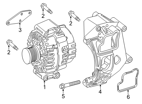 Mount Bracket Bolt Diagram for 001-990-57-22-64